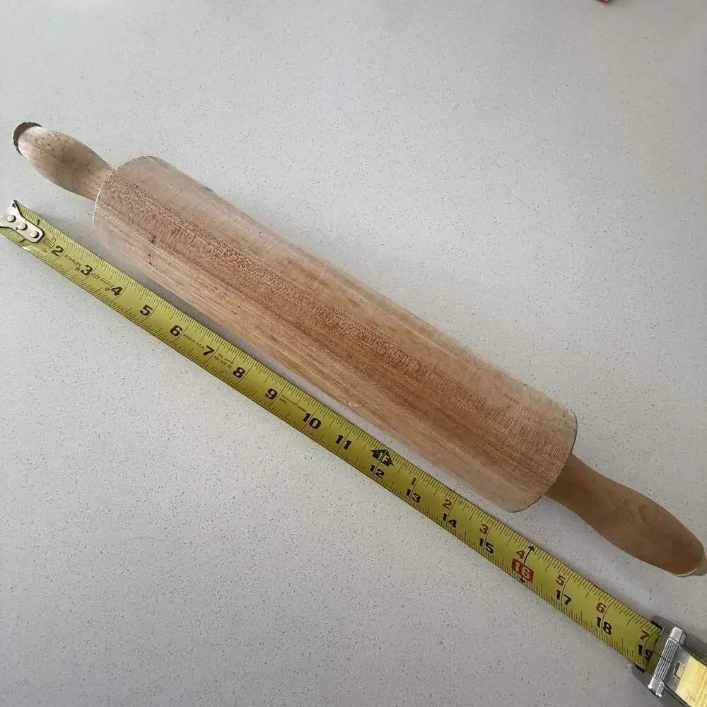 Vintage Wooden Pin Roller 19 Inch Rustic Farmhouse Kitchen Tool